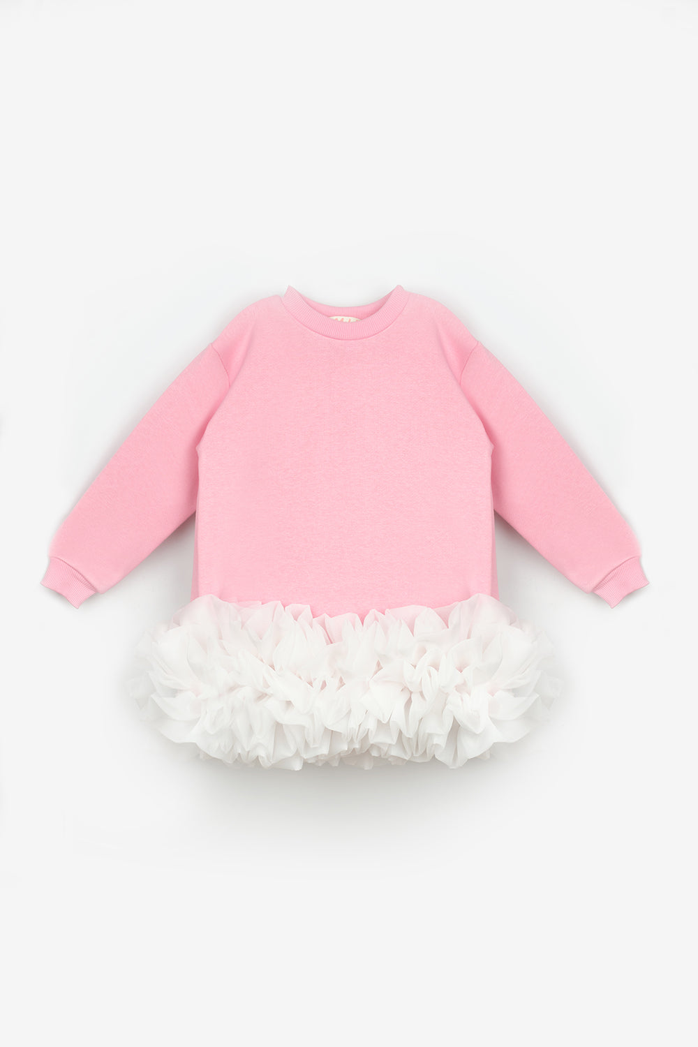 ULMB25AWGDRE021_1028_5.jpg Pink Ruffled Hem Girls Dress - Alix