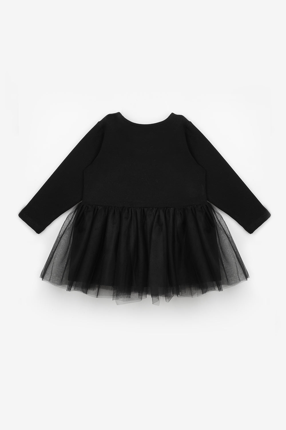 ULMB25AWGDRE022_1034_6.jpg Black Pumpkin Print Tulle Skirt Girls Dress - Sandra