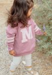 Appliqued Sweatshirt for Ages 3-9 in Dusty Rose