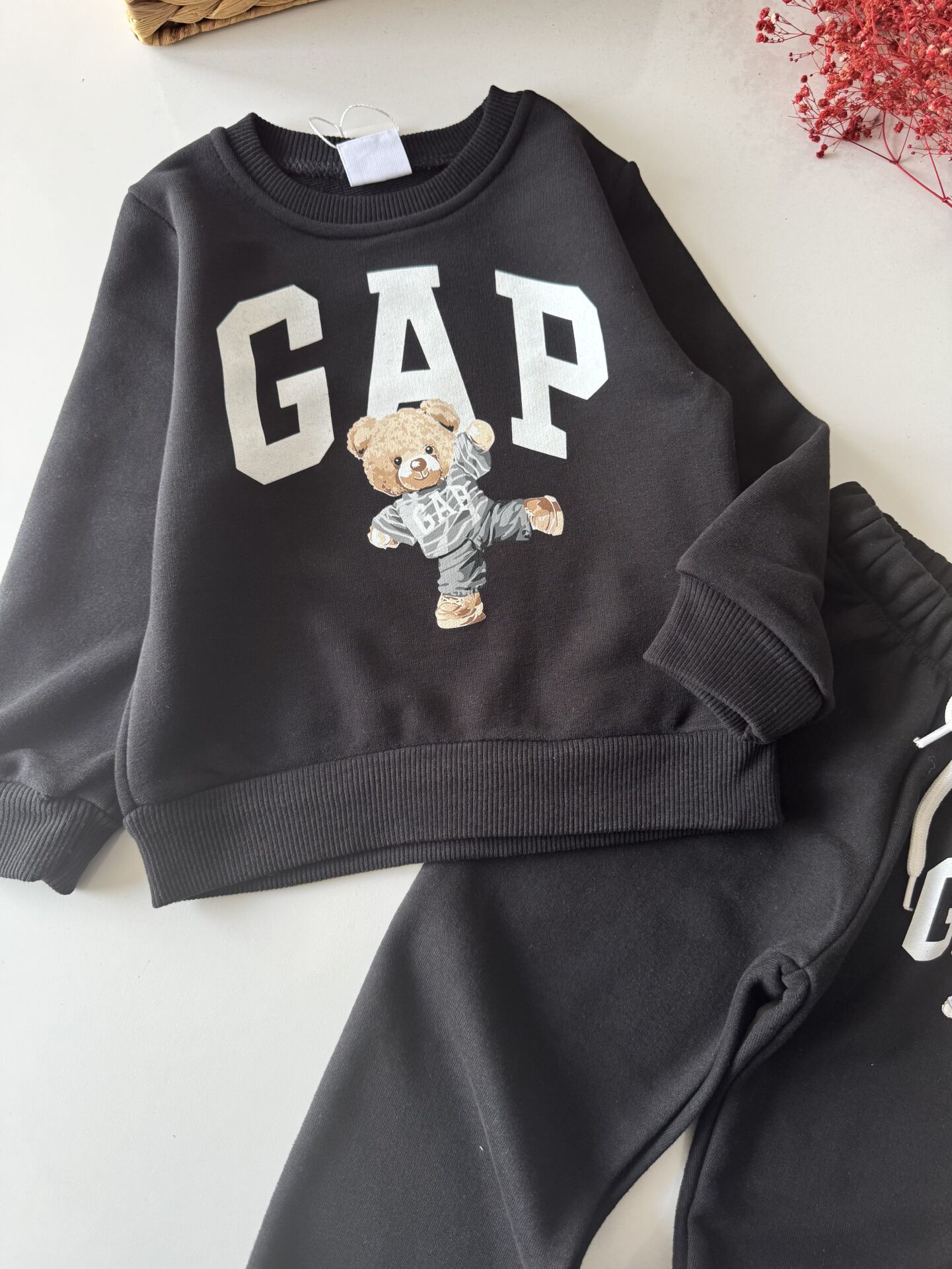 asarkids-product-1760350699046-4.jpg Logo Bear Printed Tracksuit - Black
