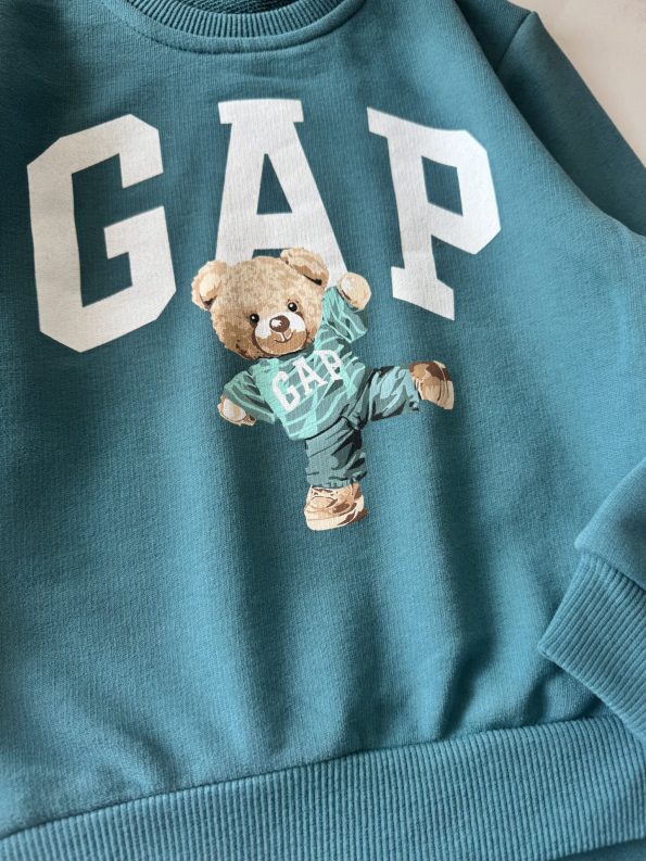 Logo Bear Printed Tracksuit - Blue