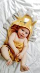 Lion Figure Baby Towel 75x75 cm Mustard Yellow