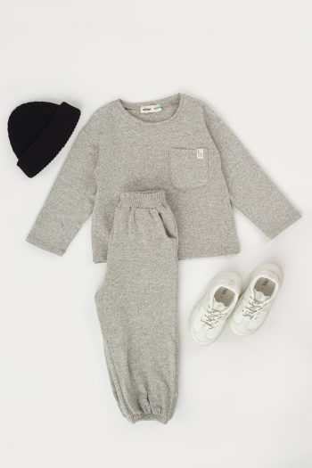 Basic Knit Set in Khaki