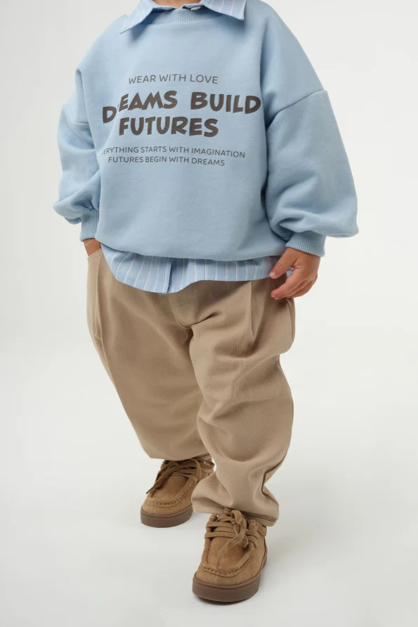 Printed Baby Blue Sweatshirt