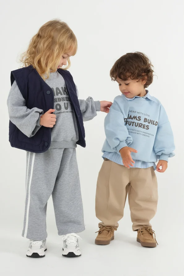 Printed Baby Blue Sweatshirt
