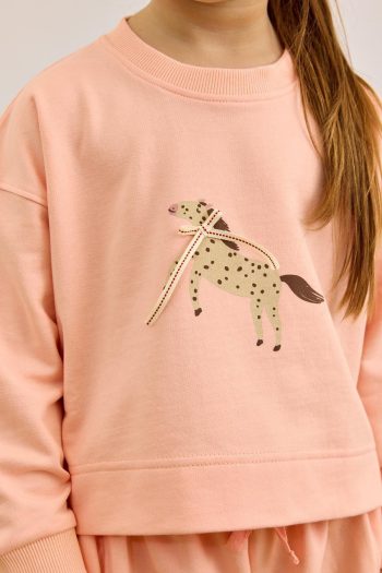 Printed Sweatshirt Set Pink