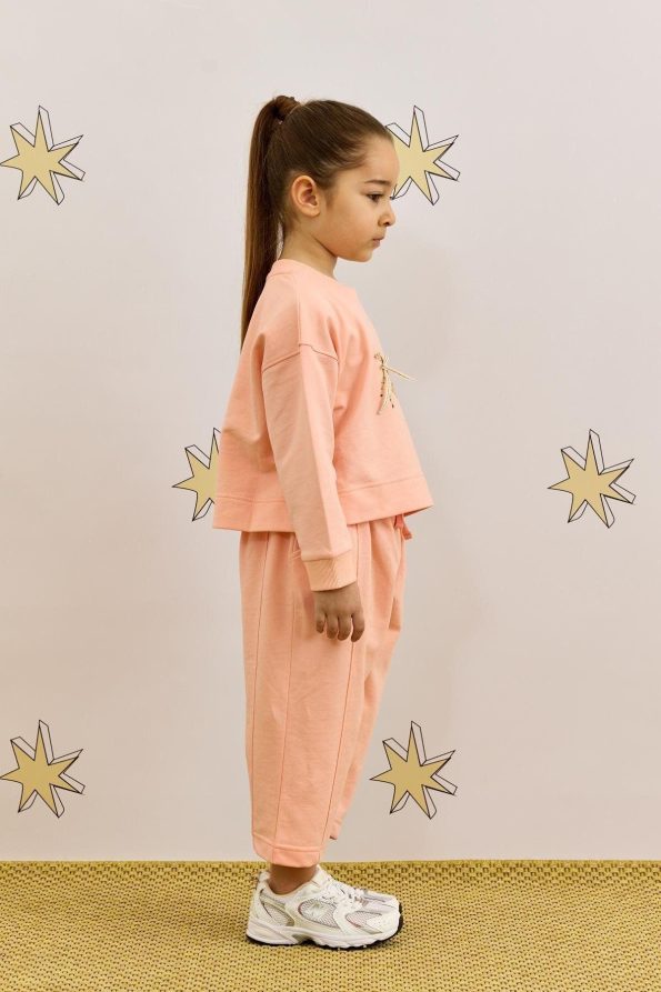 Printed Sweatshirt Set Pink