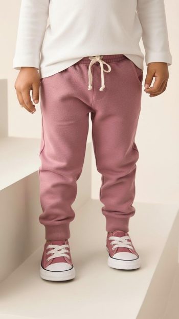 Pocket Sweatpants for Kids Ages 5-12 in Pink
