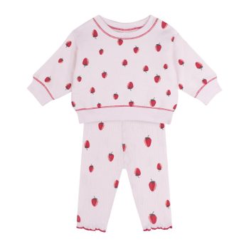 Strawberry Sweatshirt and Pants Set