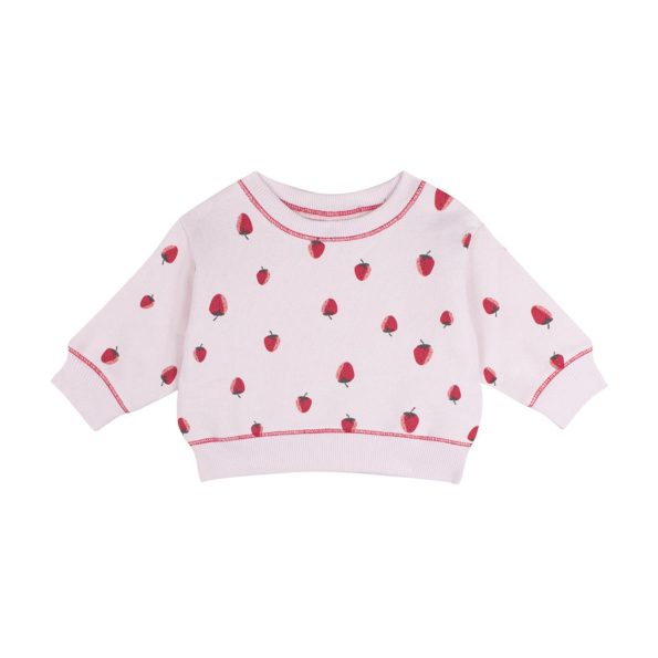 Strawberry Sweatshirt and Pants Set