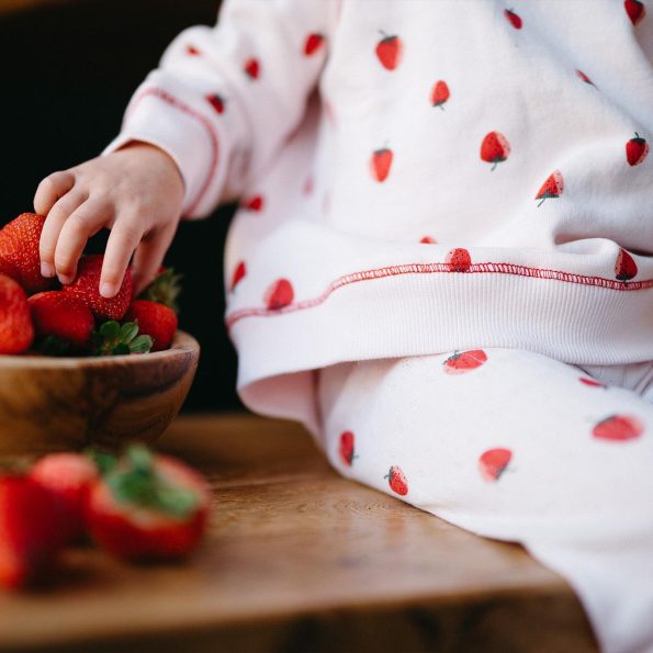 Strawberry Sweatshirt and Pants Set