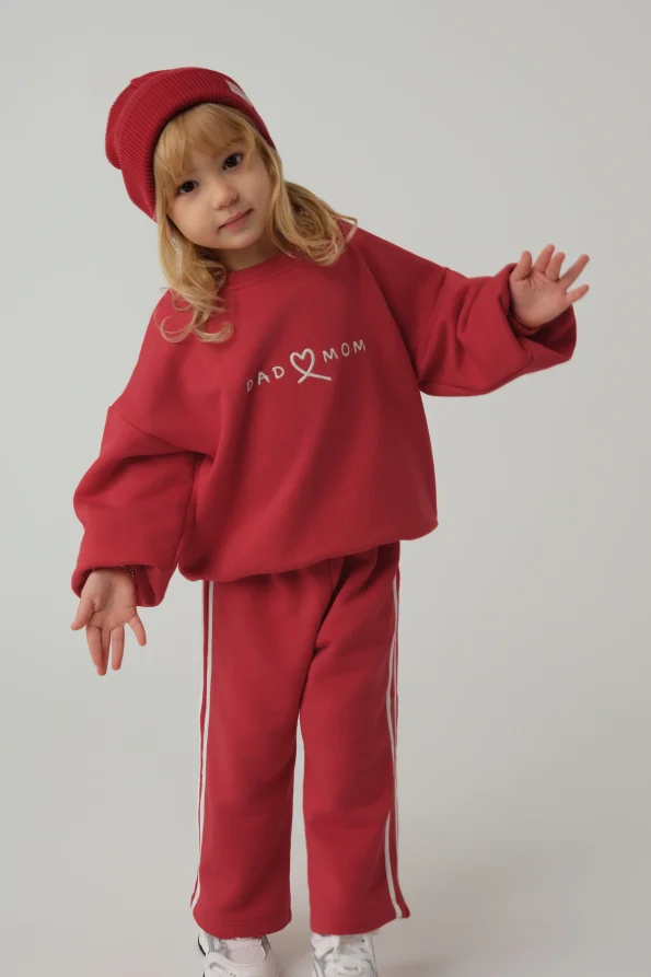 Dad-Mom Sweatshirt Red