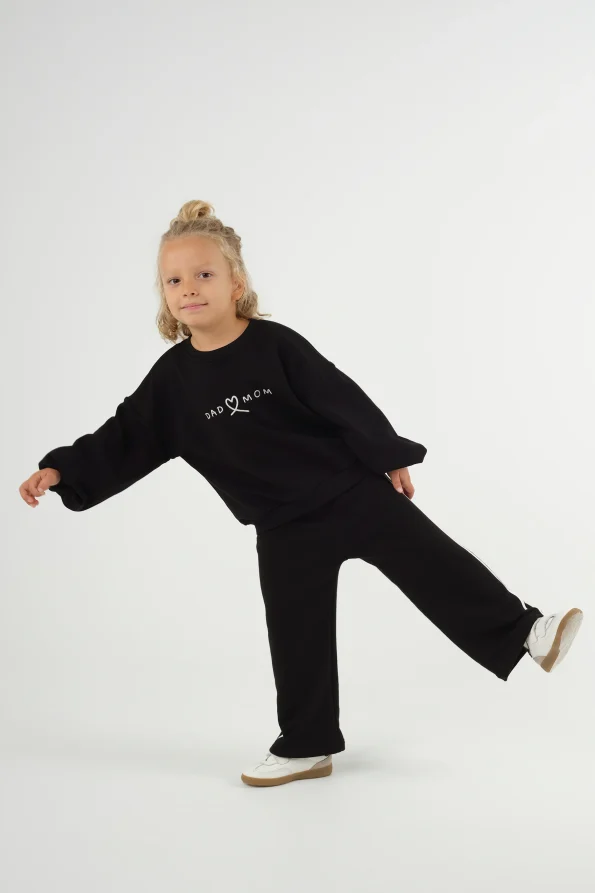Dad-Mom Sweatshirt Black