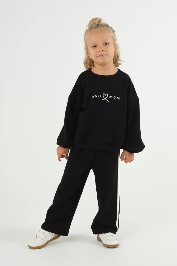 Dad-Mom Sweatshirt Black