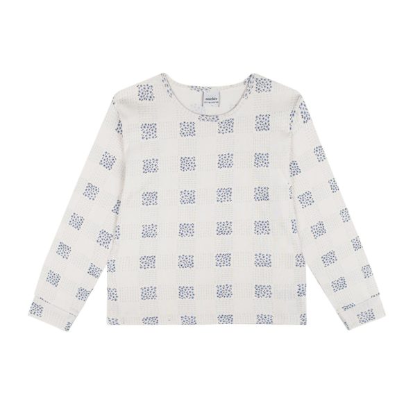 Plaid Flower Long Sleeve Pajama Set