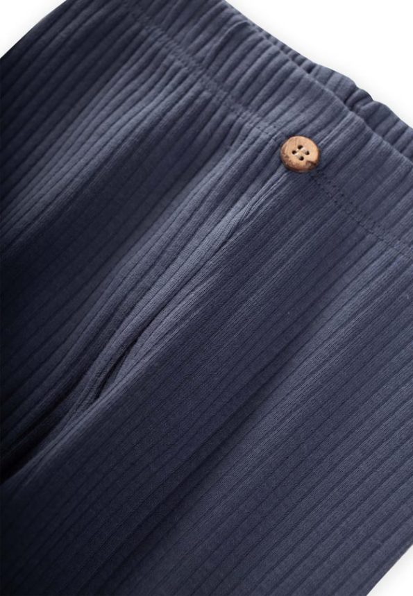 Ribbed Leggings for Ages 0-5 in Navy Blue