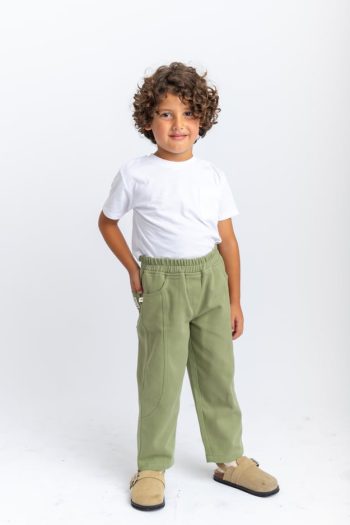 Olive Gabardine Pants for Ages 2-7