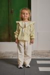 Wide Collar Striped Shirt Yellow