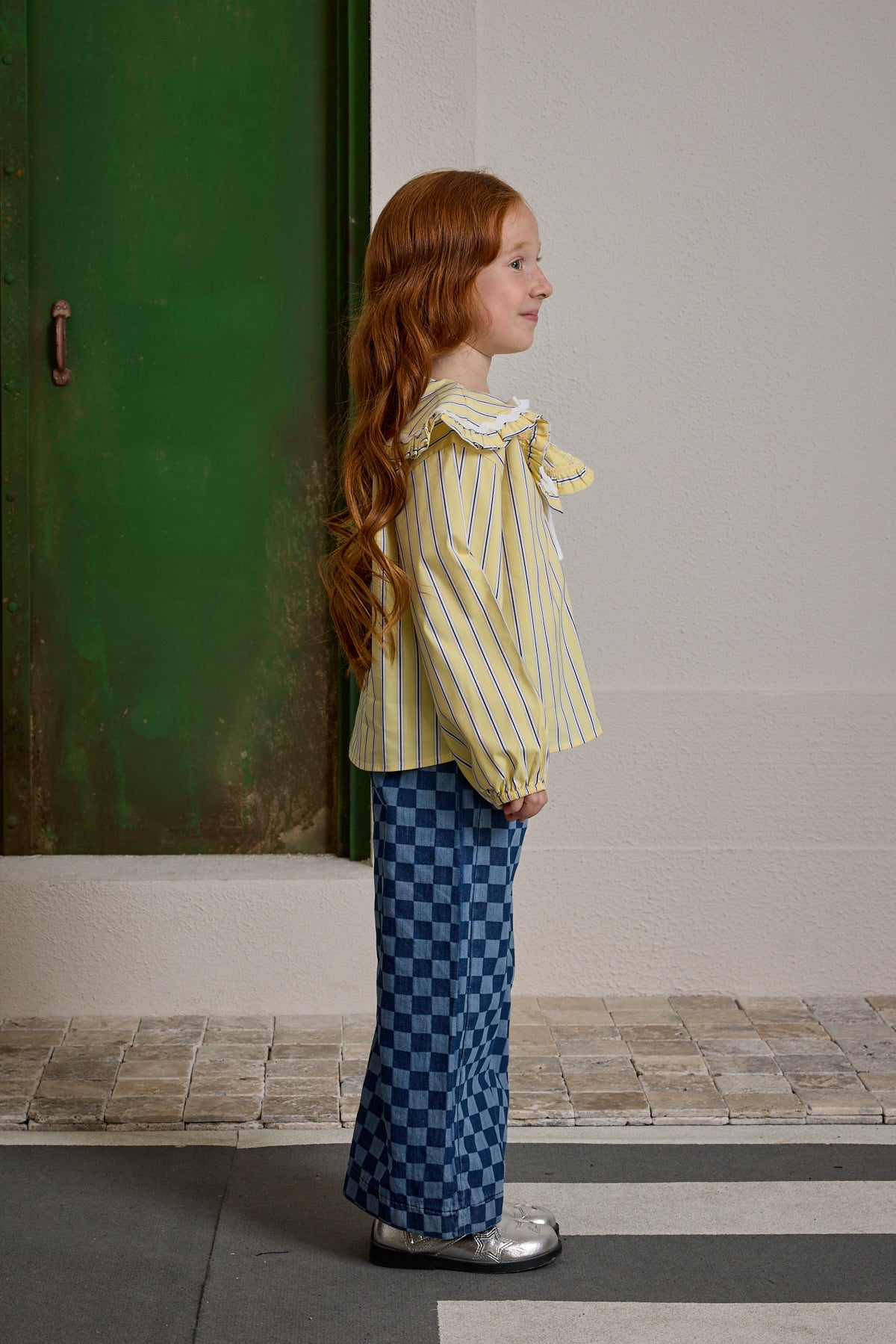 genis-yakali-cizgili-gomlek-sari-11424.jpg Wide Collar Striped Shirt Yellow