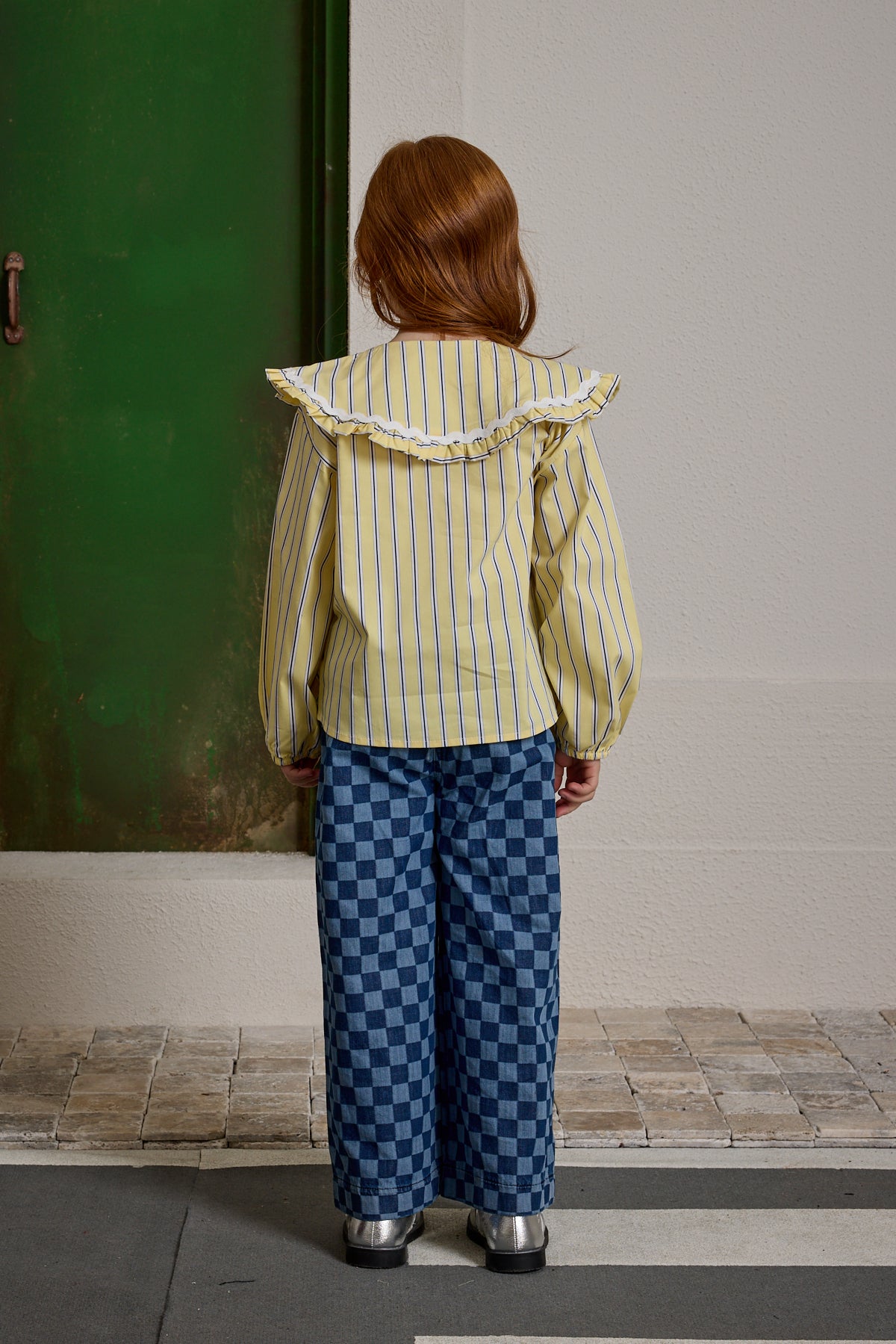 genis-yakali-cizgili-gomlek-sari-11425.jpg Wide Collar Striped Shirt Yellow