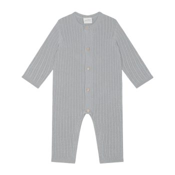 Gray Herringbone Knit Jumpsuit