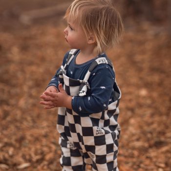 Gray No Bad Days Overalls