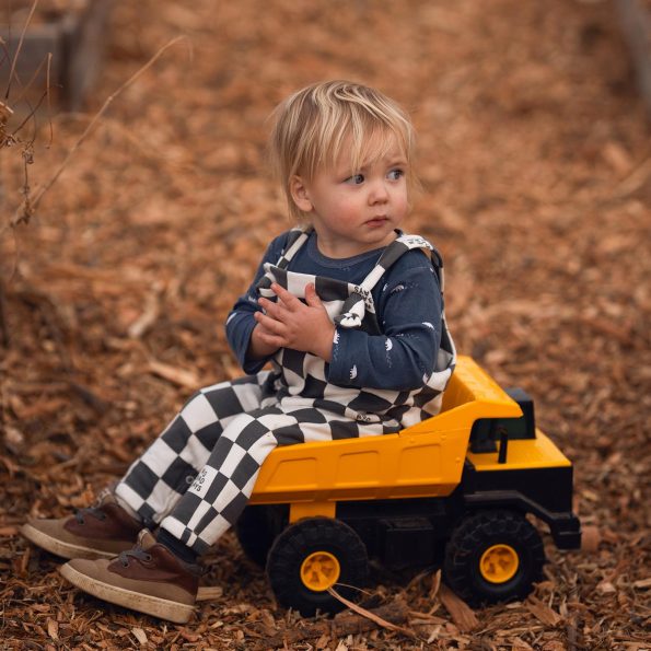 Gray No Bad Days Overalls