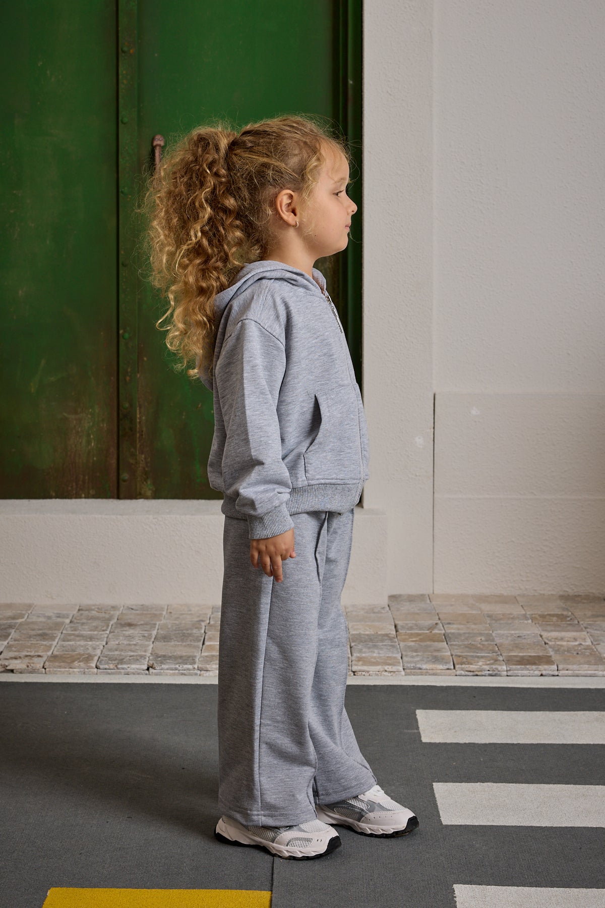 kapusonlu-basic-esofman-takimi-gri-melange-11146.jpg Hooded Basic Tracksuit Gray Melange