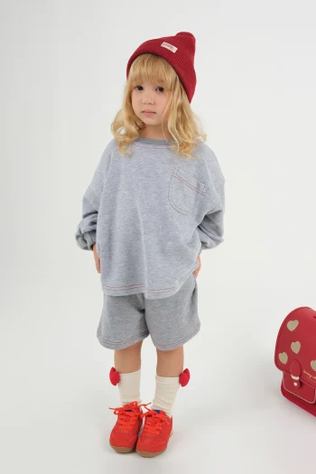 Red Stitched Sweatshirt