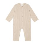 Cream Herringbone Knit Jumpsuit