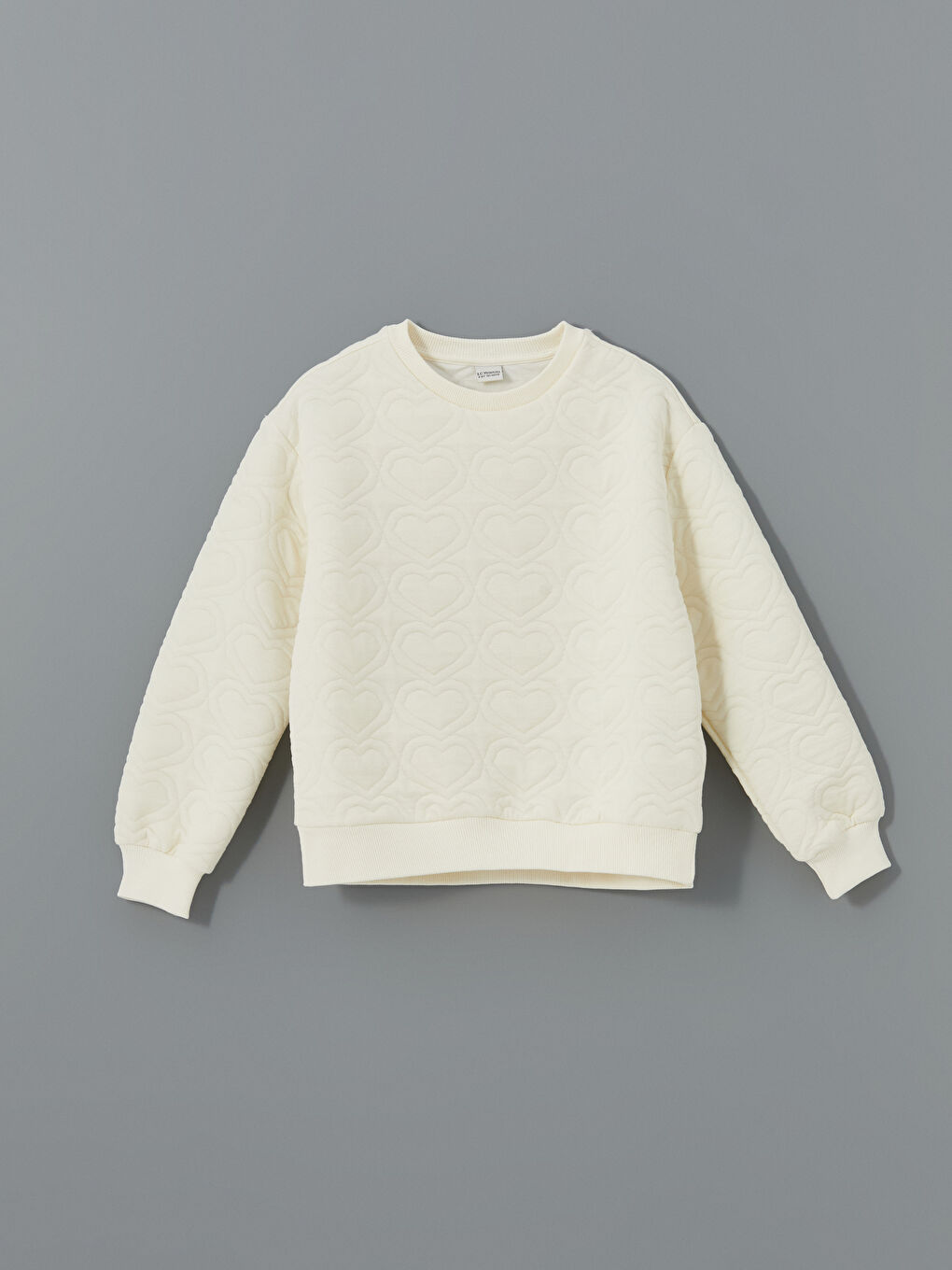 l_20242-w4ea30z4-fdw_a.jpg LCW Kids Cream Crew Neck Girl's Sweatshirt