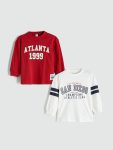 LCW Kids Cream Crew Neck Boys T-Shirt Set