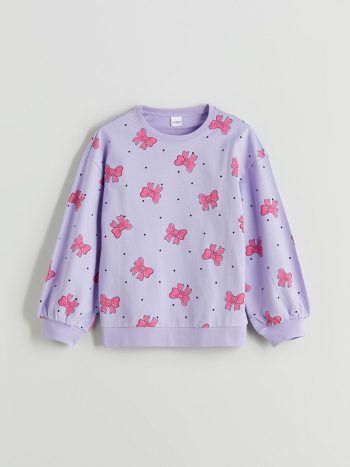 LCW Kids Lilac Crew Neck Girls Pajama Set