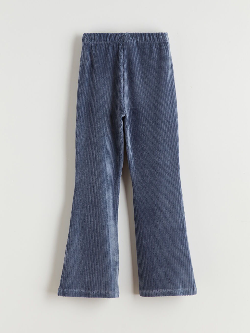 l_20252-w58781z4-yhj_a1.jpg LCW Kids Indigo Elastic Waist Flared Velvet Leggings for Girls