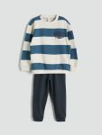 LCW Baby Beige Crew Neck Boys' Outfit