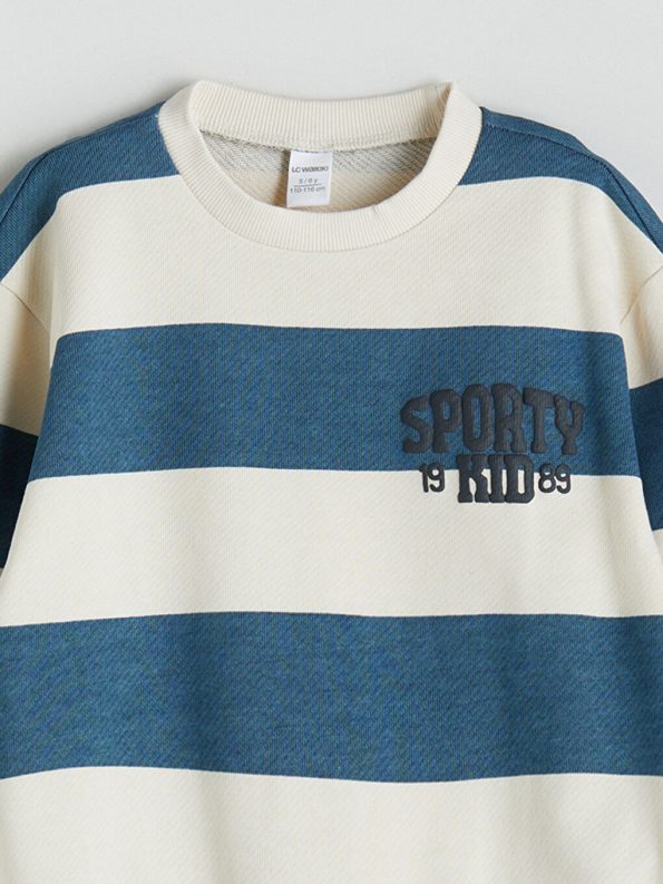 LCW Baby Beige Crew Neck Boys' Outfit