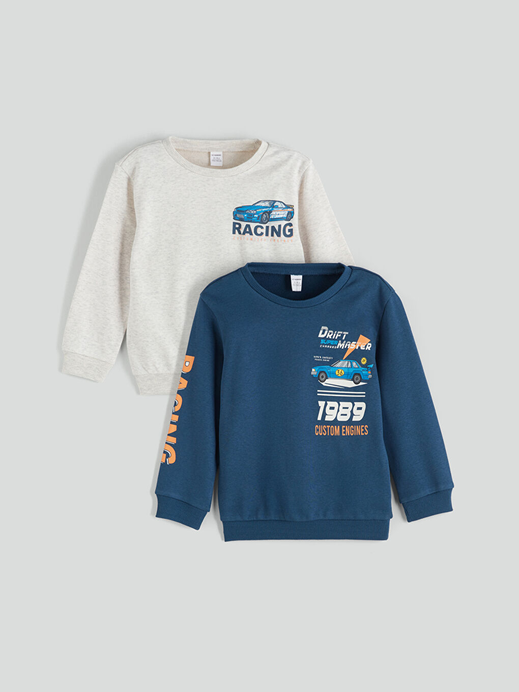 l_20252-w5ab46z1-hkc_a.jpg LCW Kids Petrol Crew Neck Printed Sweatshirt Set for Boys