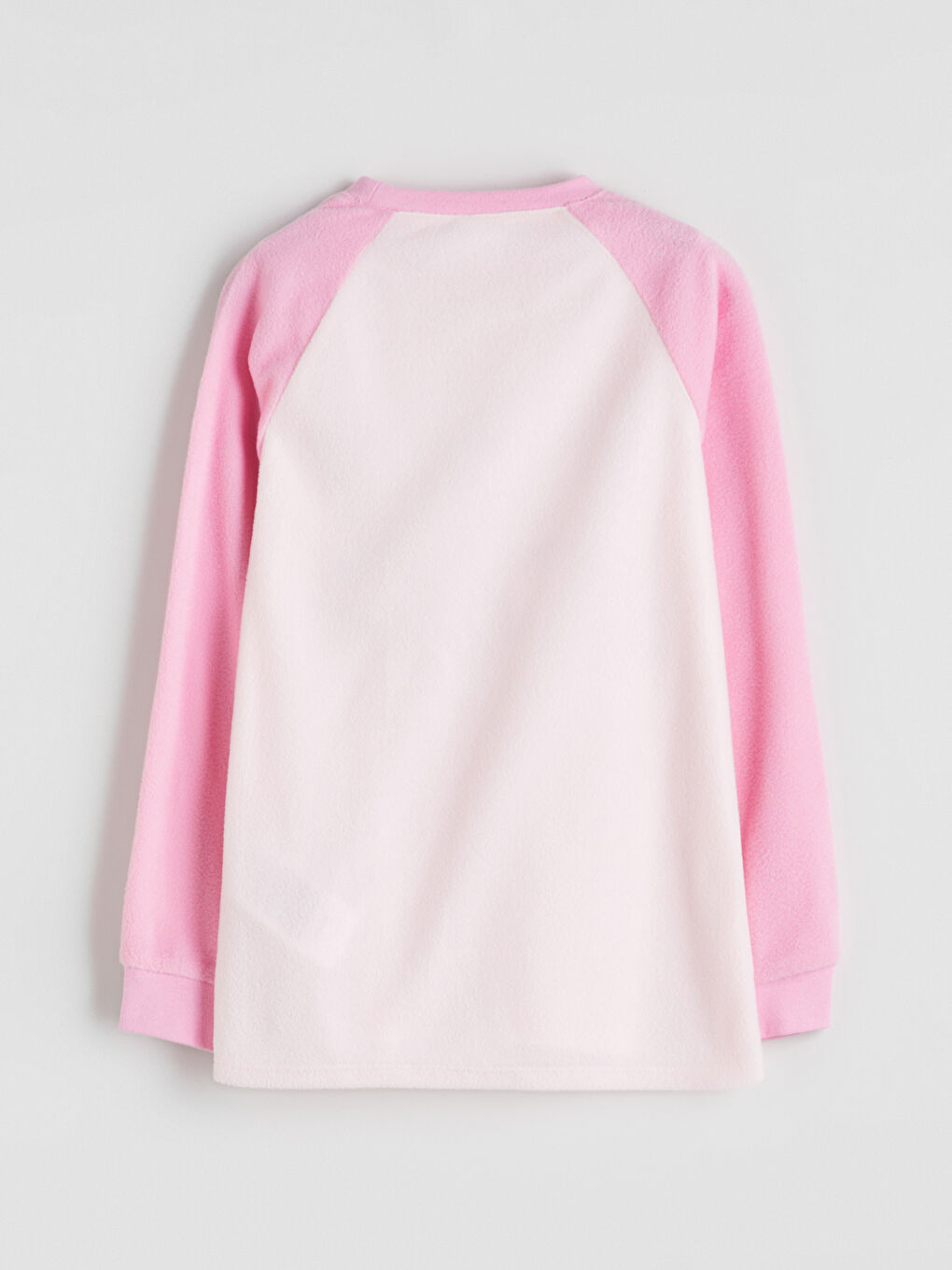 l_20252-w5ac36z4-fww_a3.jpg LCW Kids Pink Crew Neck Fleece Pajama Set for Girls