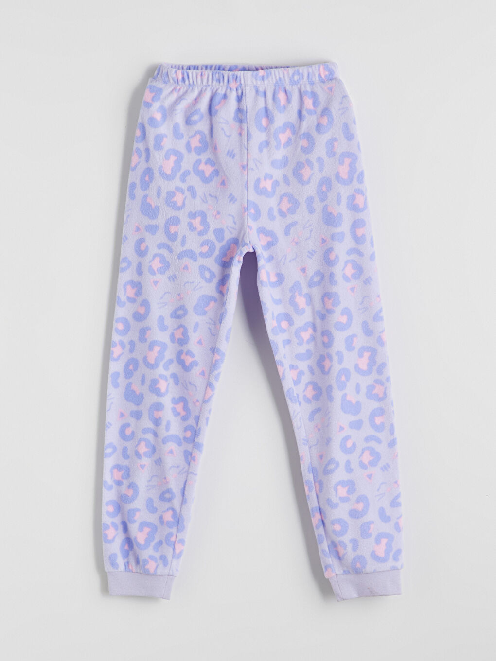 l_20252-w5ac36z4-fww_a4.jpg LCW Kids Pink Crew Neck Fleece Pajama Set for Girls