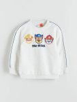 LCW Kids White Paw Patrol Printed Boys Thick Sweatshirt