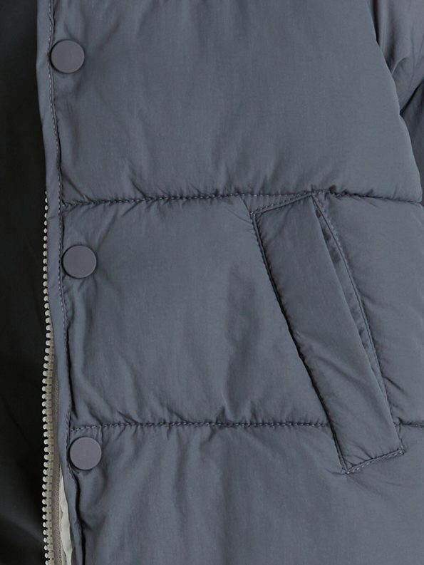 LCW Baby Gray Hooded Long Sleeve Boys' Puffer Jacket