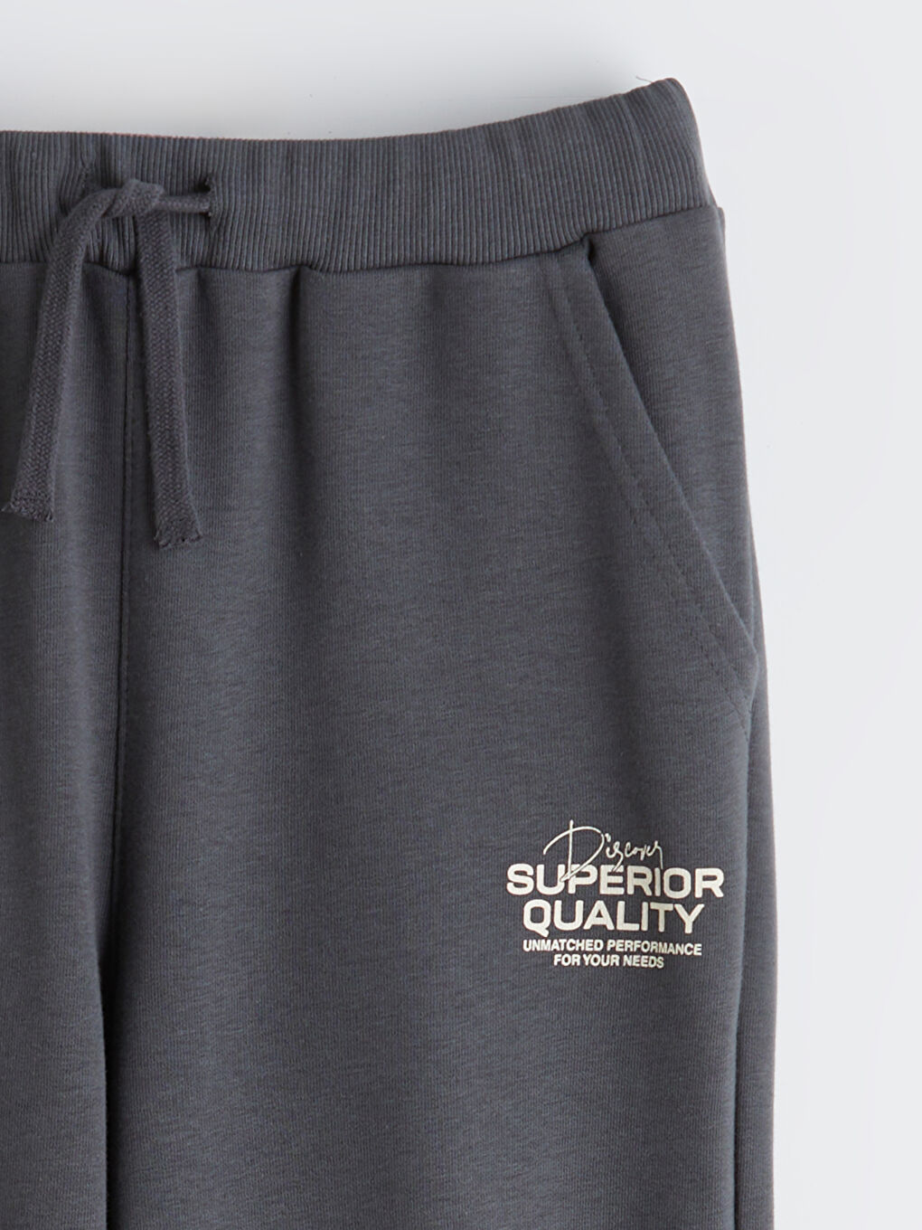 l_20252-w5ak75z4-jpt_a1.jpg LCW Kids Dark Gray Elastic Waist Boys Jogger Pants