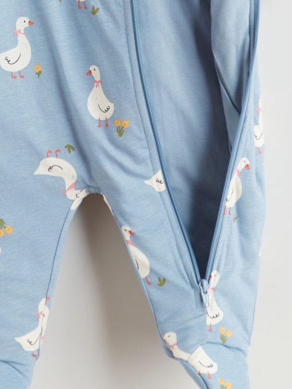 LCW Baby Blue 2.5 Tog Girls' Sleep Suit (0-12 Months with Feet, 12 Months+ Without Feet)