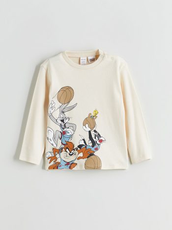 LCW Baby Beige Looney Tunes Printed Boys Pajama Set