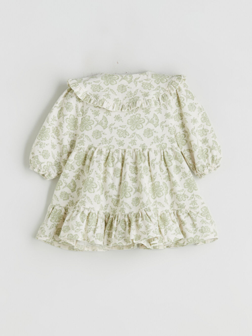 l_20252-w5bt11z1-lrb_a2.jpg LCW Baby Ecru Peter Pan Collar Floral Dress for Girls