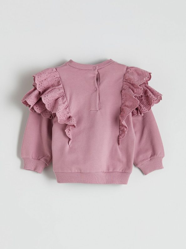 LCW Baby Pink Girls Sweatshirt and Leggings Set