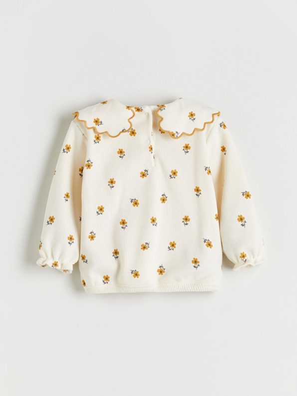 LCW Baby Ecru Peter Pan Collar Blouse and Leggings Set
