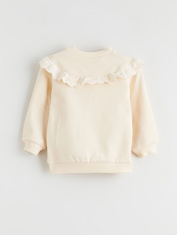 LCW Baby Beige Girl's Cardigan and Pants Set