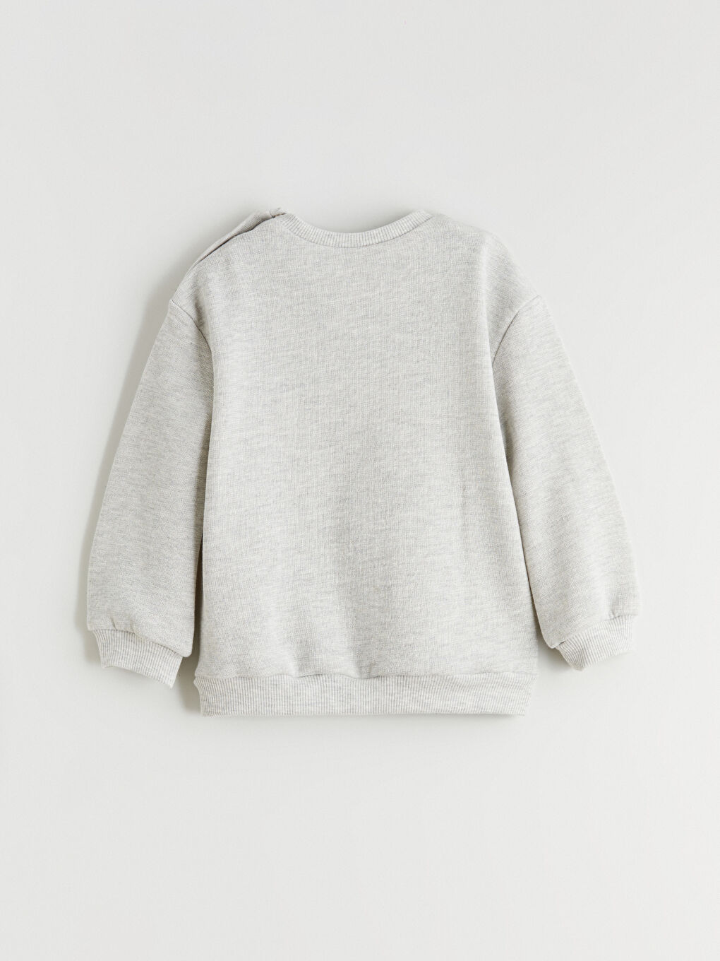 l_20252-w5bt64z1-jmd_a4.jpg LCW Baby Gray Bow Printed Girls Sweatshirt and Leggings Set