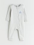 LCW Baby White Printed Boys' Bodysuit